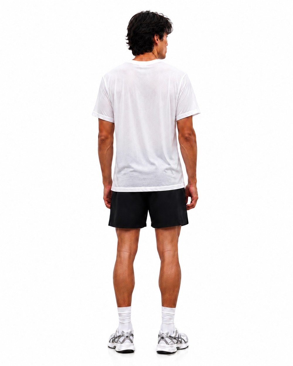 Essential Tee in Bone, back