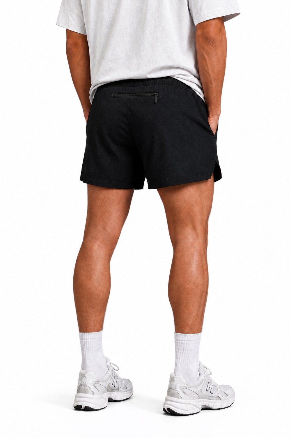 Men's Merino Long Run Short 5 inch, back